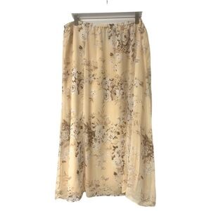 Vintage Floral Midi Skirt